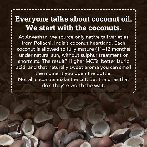 Anveshan Coconut Wood Cold Pressed Oil (Nariyal Oil)