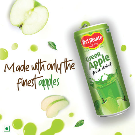 Del Monte Green Apple Fruit Drink Crisp, Tangy & Ideal for Mocktails & Cocktails