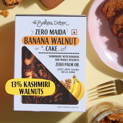 The Baker's Dozen Wholewheat Banana Walnut Cake