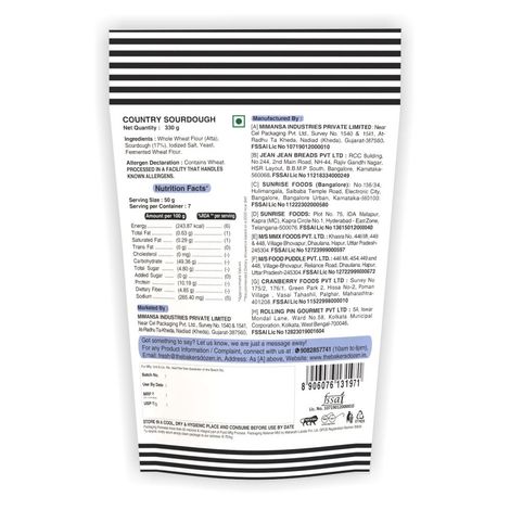 The Baker's Dozen Country Sourdough No Palm Oil No Preservative