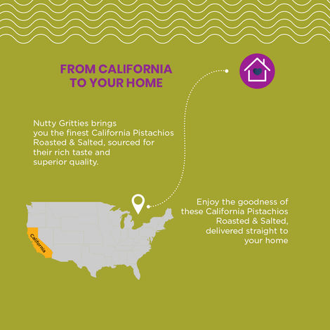 Nutty Gritties Roasted Pistachios - Lightly Salted, Non-Fried, Zero-Oil