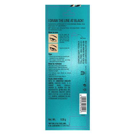 Lakme 9 to 5 Eyeconic Kajal, Smudgeproof, Waterproof, lasts upto 24 Hrs, Black