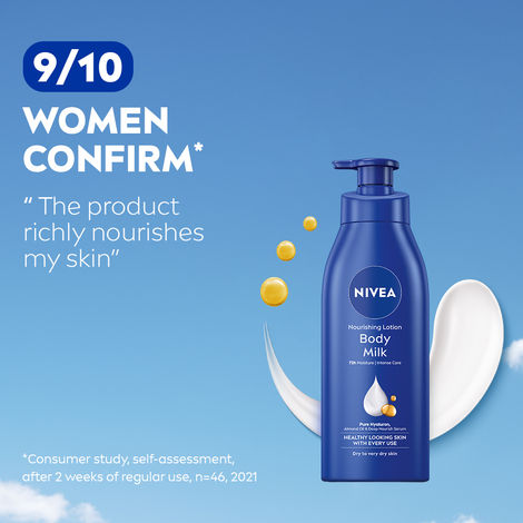 NIVEA Nourishing Body Lotion Body Milk|48 H Moisturization|2X Almond Oil|For Very Dry Skin