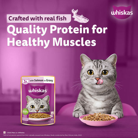 Whiskas Adult Salmon in Gravy Wet Cat Food