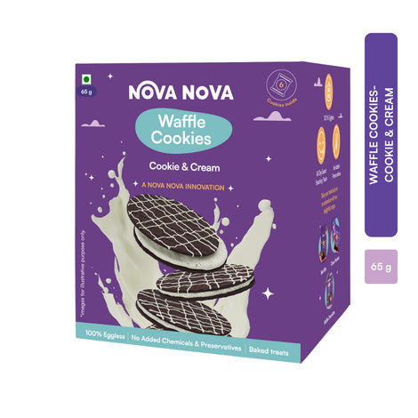 Nova Nova Waffle Cookies | Cookie - Cream | Pack Of 6