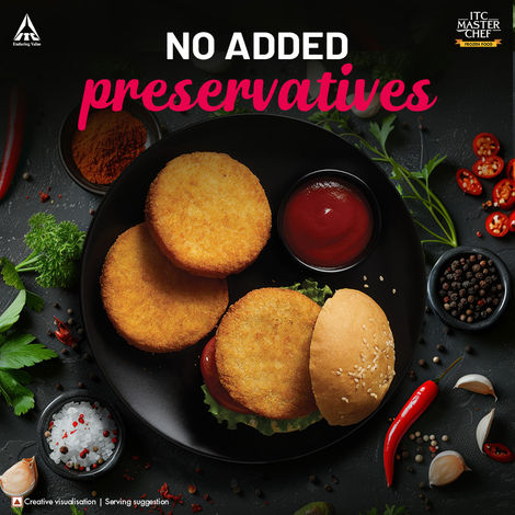 ITC Master Chef Desi Style Chicken Patty | Goodness of Protein | No Added Preservatives | 6 pieces