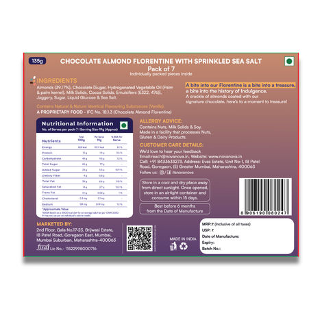 Nova Nova Chocolate Almond Florentine Gift Box