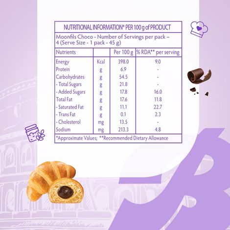 Bauli Moonfils Croissant Chocolate Combi (Pack Of 4)