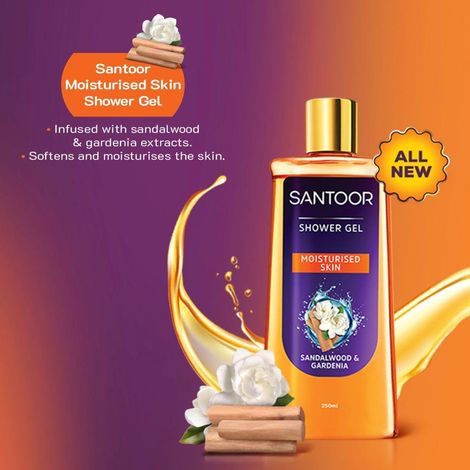 Santoor Shower Gel - Sandalwwod & Gardenia