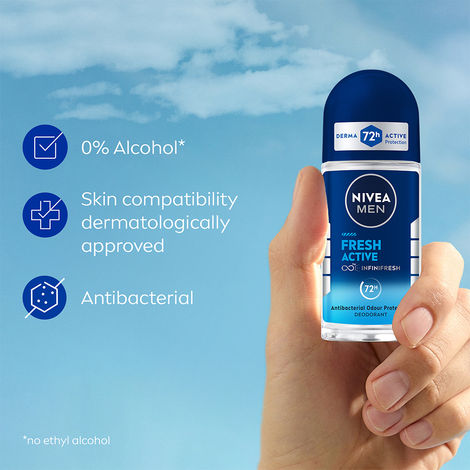 Nivea Fresh Active Underarm Roll On 72h Protection