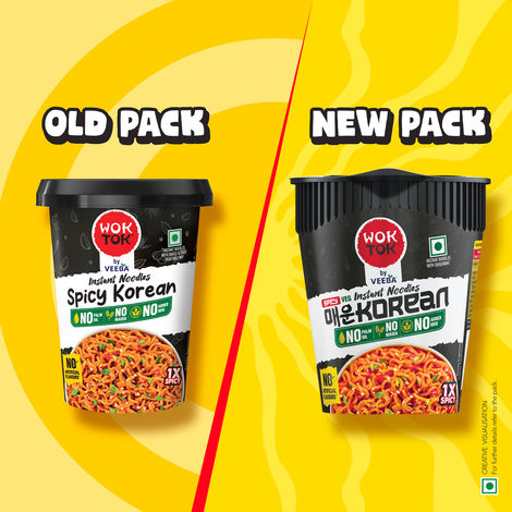 Wok Tok by Veeba Instant Cup Noodles Spicy Korean