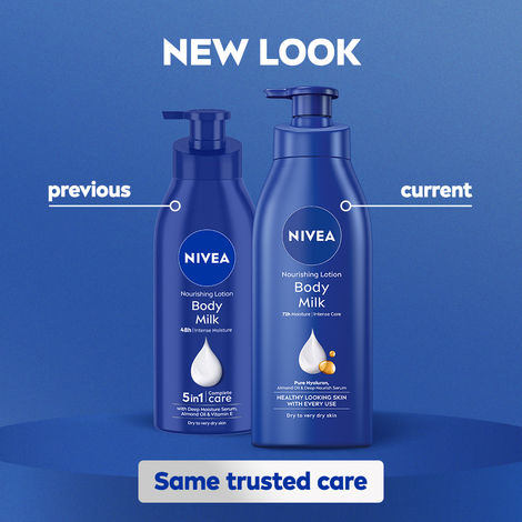 NIVEA Nourishing Body Lotion Body Milk|48 H Moisturization|2X Almond Oil|For Very Dry Skin