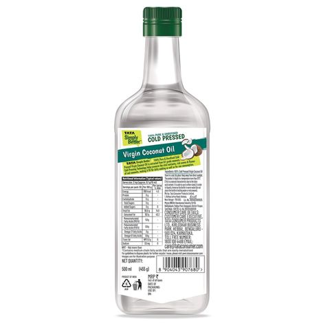 Tata Simply Better Virgin Coconut Cold Pressed Oil | Pure & Unrefined Oil
