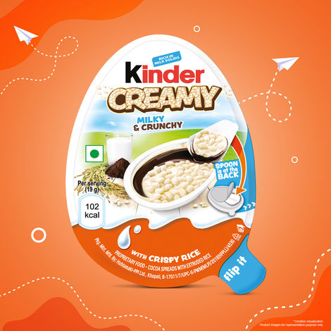 Kinder Creamy Milky And Cocoa With Extruded Rice