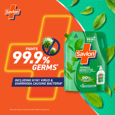 Savlon Herbal Sensitive Germ Protection Handwash | Ph balanced formula