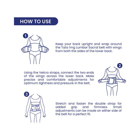 Tata 1Mg Lumbar Sacral Belt For Back Sprains | Strains | Muscle Spasms