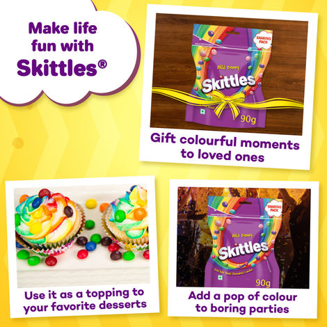 Skittles Wildberry Bite-Size Fruit Flavoured Candy Pouch