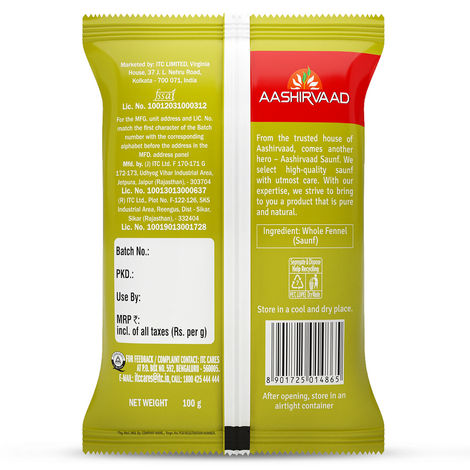 Aashirvaad Saunf | 100% Fennel