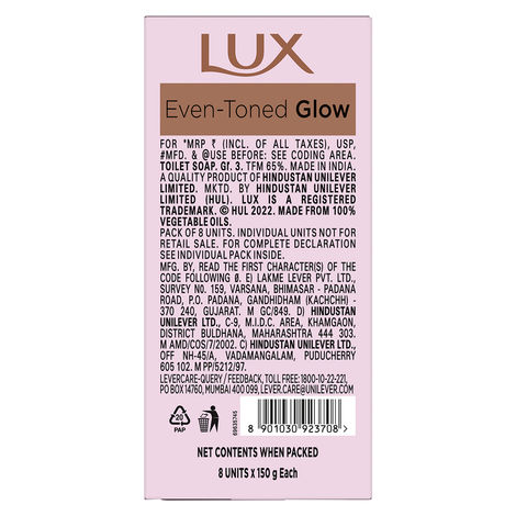 Lux Even-Toned Glow Bathing Soap infused with Vitamin C & E For Superior Glow Offer