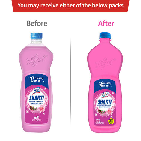Lizol Rose Fresh Shakti Disinfectant Floor Cleaner