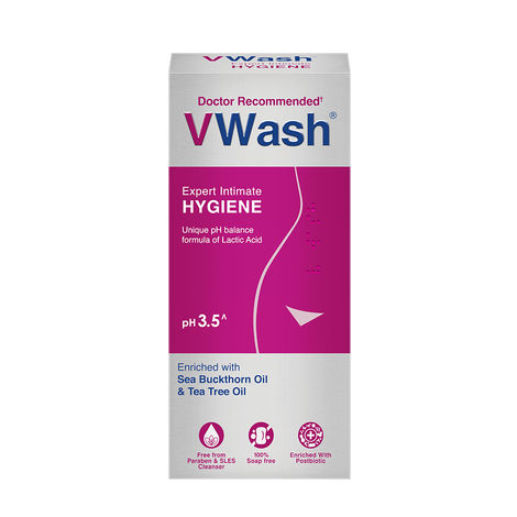 Vwash Plus Expert Intimate Hygiene Wash for Women With pH 3.5