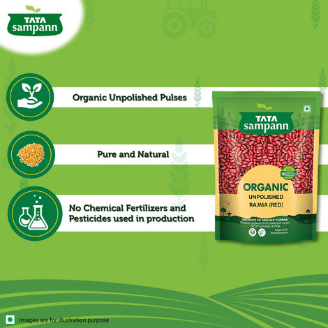 Tata Sampann Organic Unpolished Rajma (Red)