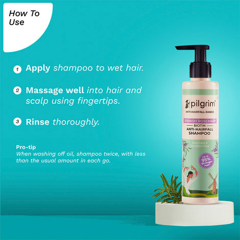 Pilgrim Rosemary & Biotin Anti Hairfall Shampoo for Reducing Hair Loss & Breakage
