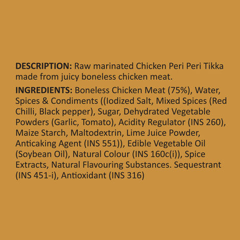 Meatzza Marinated Boneless Peri Peri Tikka