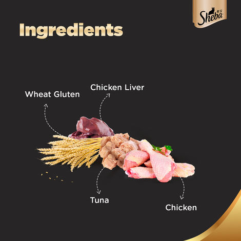 Sheba Fine Adult Chicken with Tuna in Gravy Wet Cat Food