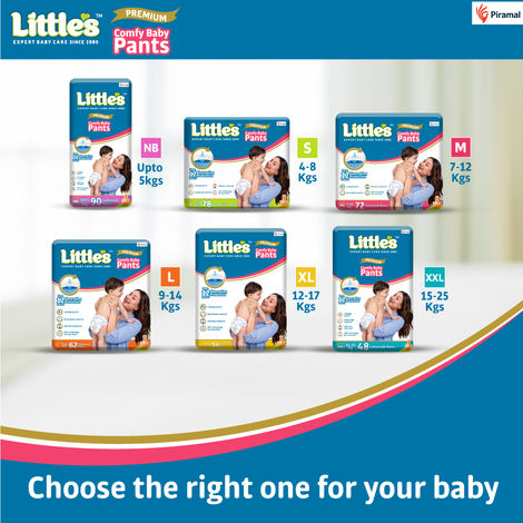 Littles Expert Baby Care Comfy Baby Diapers | Pant Style | L | 62 pcs
