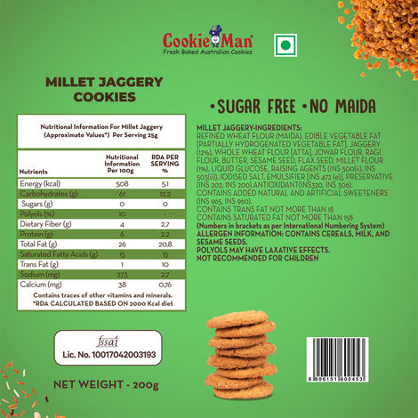 CookieMan Ragi Millet Jaggery Cookies