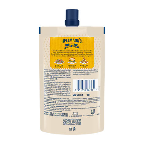 Hellmann's Veg Mayonnaise(85gms) & Doritos Nacho Chips - Cheese Flavour(153gms) Combo