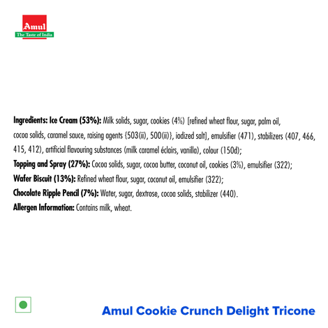 Amul Cookie Crunch Delight Ice Cream Cone