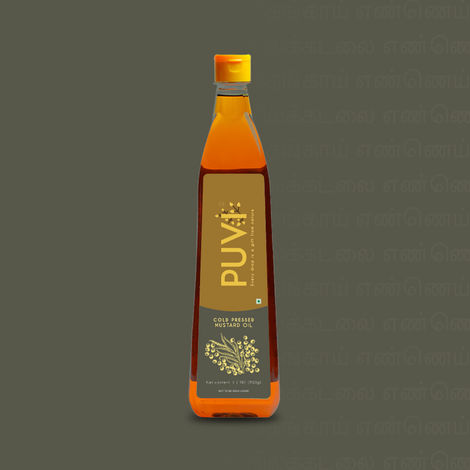 Puvi Mustard (Sarson) Cold Pressed Oil | Slow grind Ghani made | Additives free