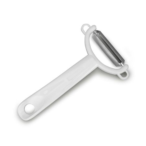 Fackelmann Arcadalina Stainless Steel Vegetable Y-Peeler | White | Ergonomic Plastic Handle