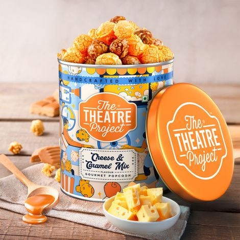 The Theatre Project Popcorn Tins - Cheese And Caramel Mix
