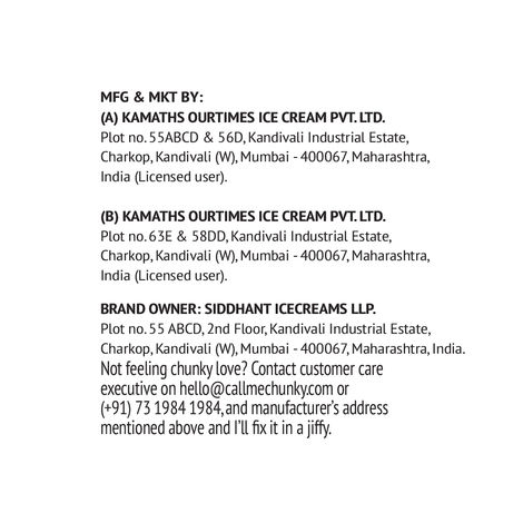 Call Me Chunky Raspy Choco White Ice Cream