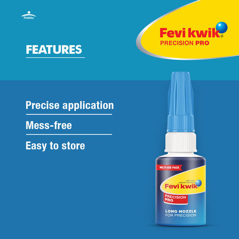 Fevikwik Precision Pro 8 G |Multi-Use Pack With Precision Nozzle
