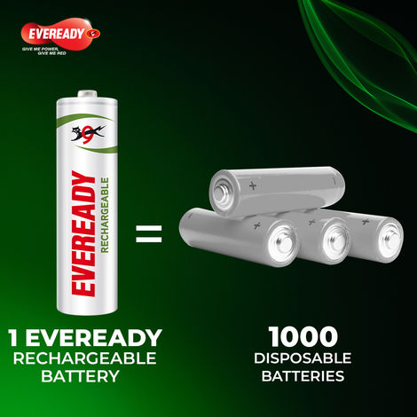 Eveready Rechargeable Ni-MH AA Battery|Pack of 2