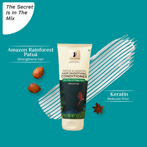 Pilgrim Patuá & Keratin Hair Smoothening Conditioner for Dry & Frizzy hair Women & Men