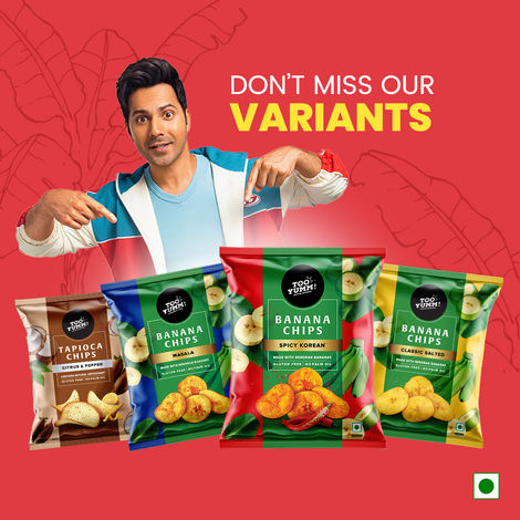 Too Yumm Spicy Korean Banana Chips | Made with Nendran bananas | No Palm Oil | 100% Veg