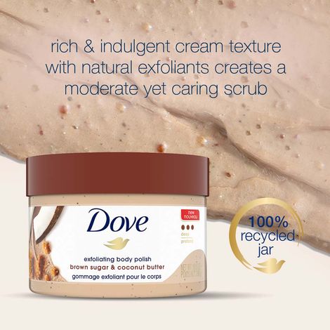 Dove Body Polish | Brown Sugar & Coconut Butter | For Dry Skin | Get Rejuvenated Skin