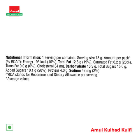 Amul Kulhad Kulfi Icecream