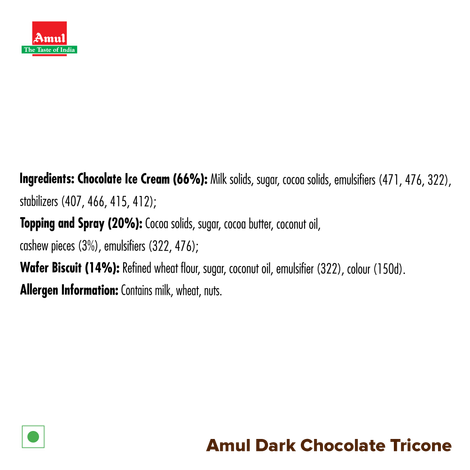 Amul Tricone Dark Choco Ice Cream Cone