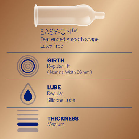 Durex Real Feel Condoms For Men - For Real Skin On Skin Feeling Latex Free