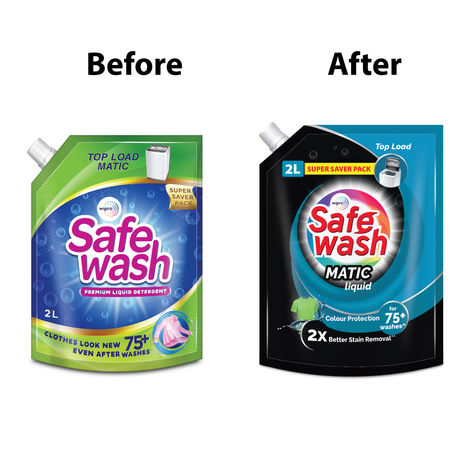 SafeWash Top Load Matic Premium Detergent Liquid | 2X Stain Removal