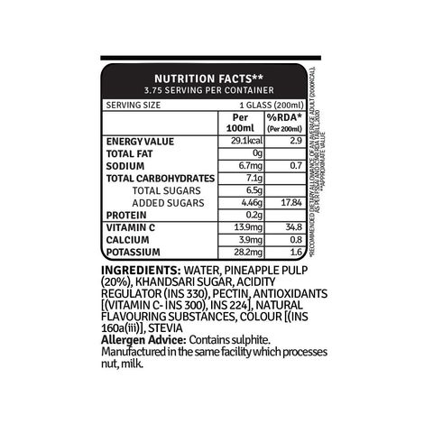 Raw Pressery Refreshers Pineapple Fruit Juice