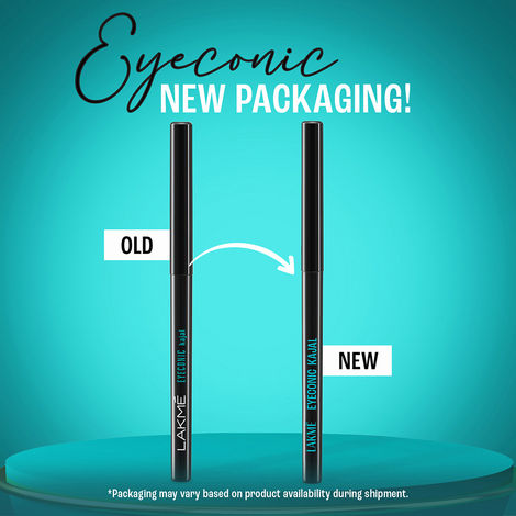 Lakme 9 to 5 Eyeconic Kajal, Smudgeproof, Waterproof, lasts upto 24 Hrs, Black