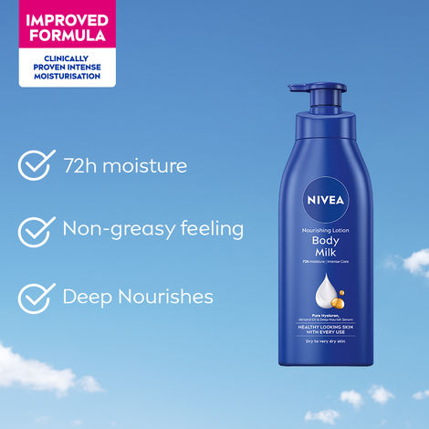 NIVEA Nourishing Body Lotion Body Milk|48 H Moisturization|2X Almond Oil|For Very Dry Skin