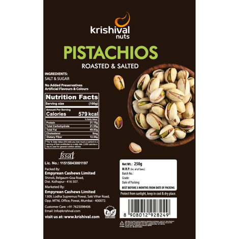Krishival Nuts Premium Roasted & Salted Pistachios